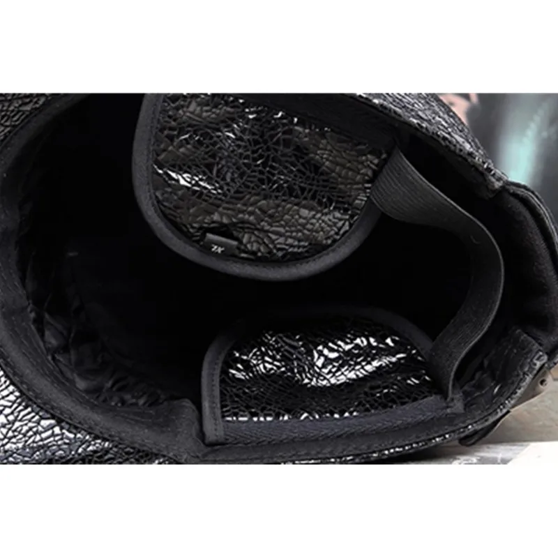 

SILOQIN New Genuine Leather Flat Caps With Ears Winter Sheepskin Warm Military Hats For Men Women Adjustable Size Earmuffs Hat