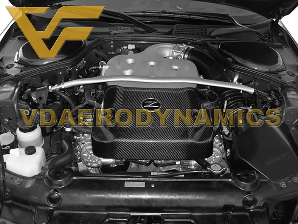 Подходит для 03 08 Nissan Z33 350Z VAD крышка двигателя из углеродного волокна|Защита от