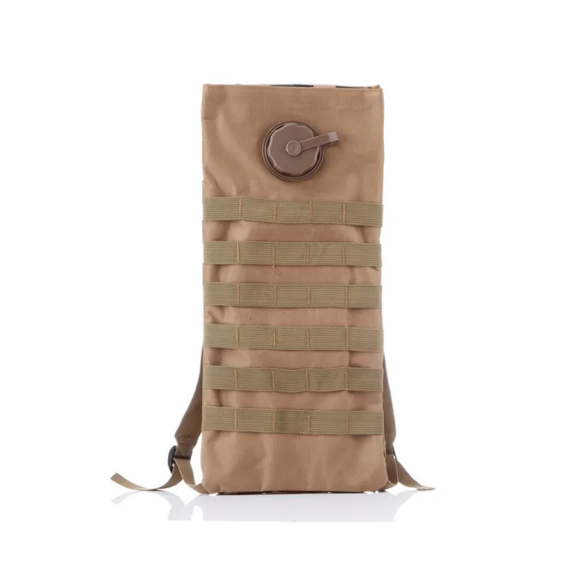 Наружная тактическая сумка для воды Molle 3L гидратационный рюкзак для охоты, военного велоспорта, походов, походов, альпинизма, верблюда, сумка для мочевого пузыря - Цвет: Sand