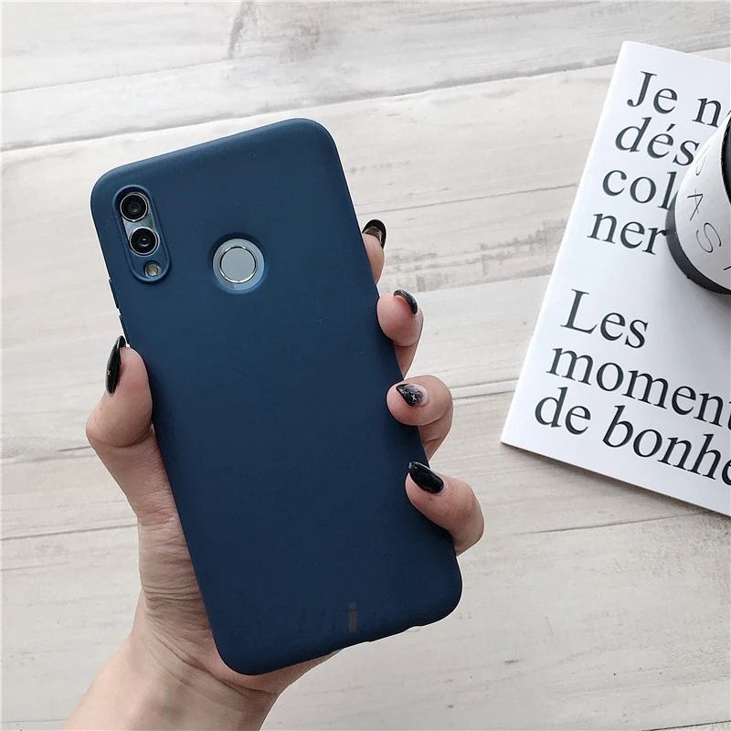 Матовый Силиконовый чехол для телефона на huawei P smart/psmart plus y7 y9 honor 10i карамельный цвет Мягкий ТПУ задний Чехол fundas