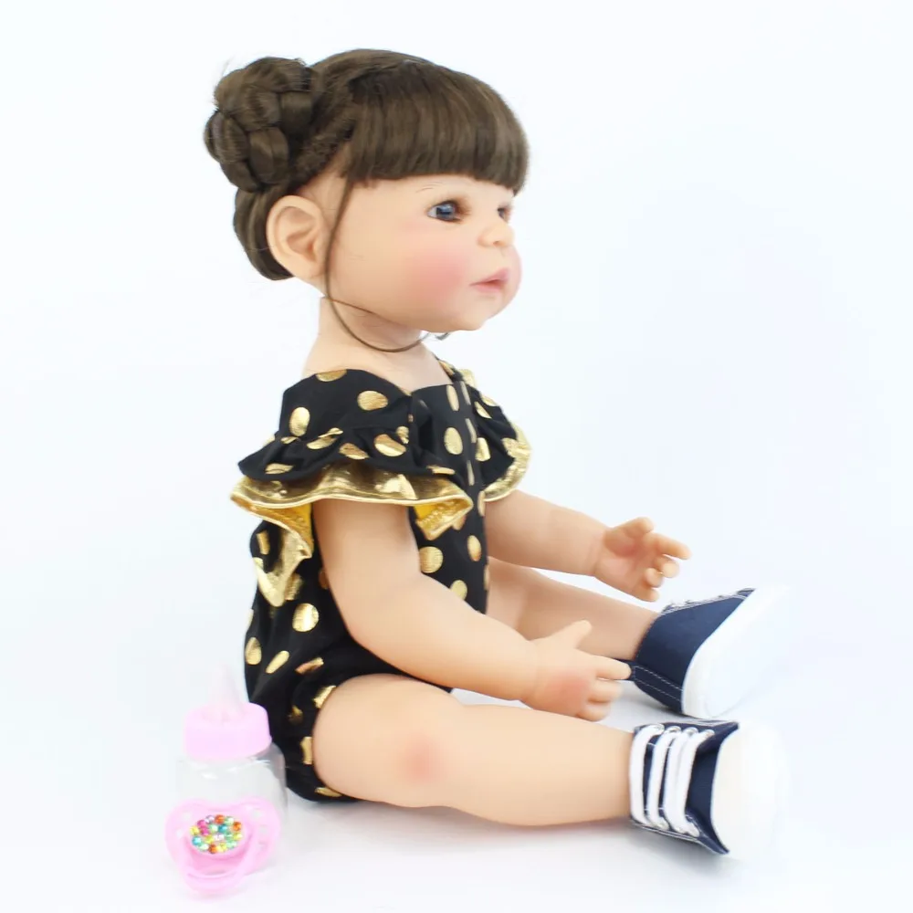 55 см оригинальный силиконовый винил reborn baby doll игрушка для девочки 22 дюйма