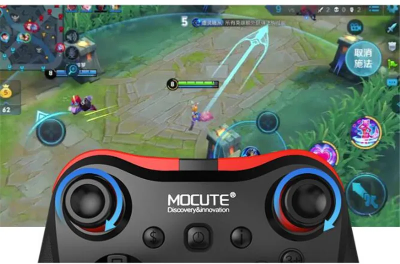 Mocute 056 Bluetooth геймпад мобильный Джойстик Android беспроводной VR контроллер смартфон планшет ПК телефон Смарт ТВ+ держатель