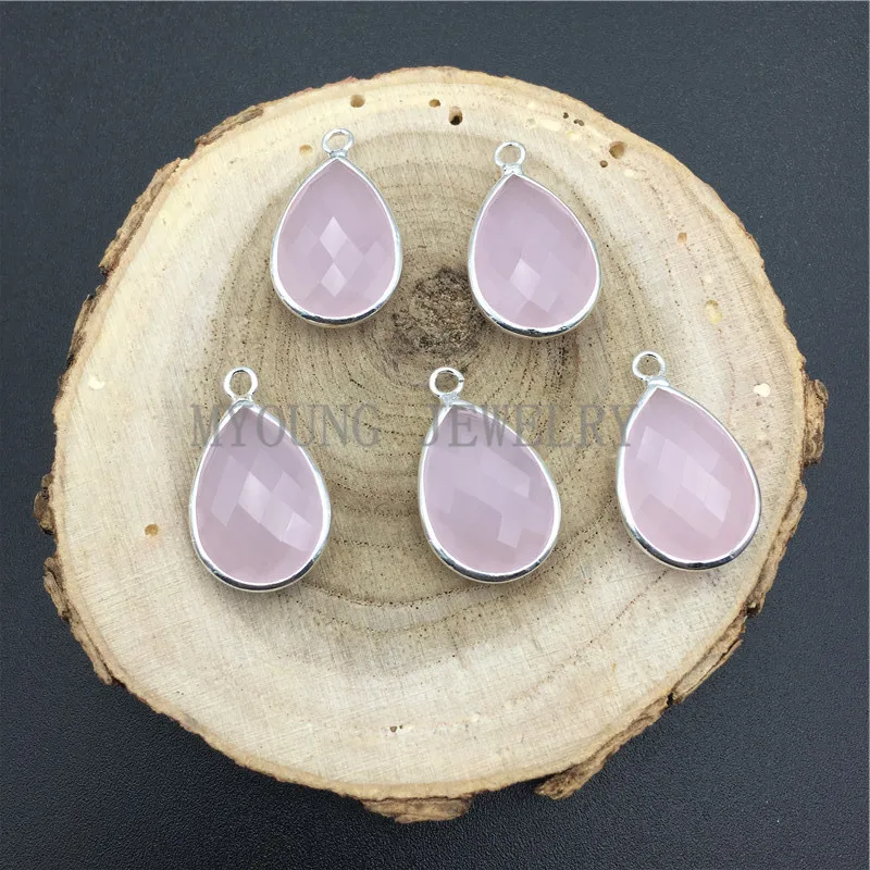 MY0636 маленькая многоцветная стеклянная подвеска в форме каплевидной формы с