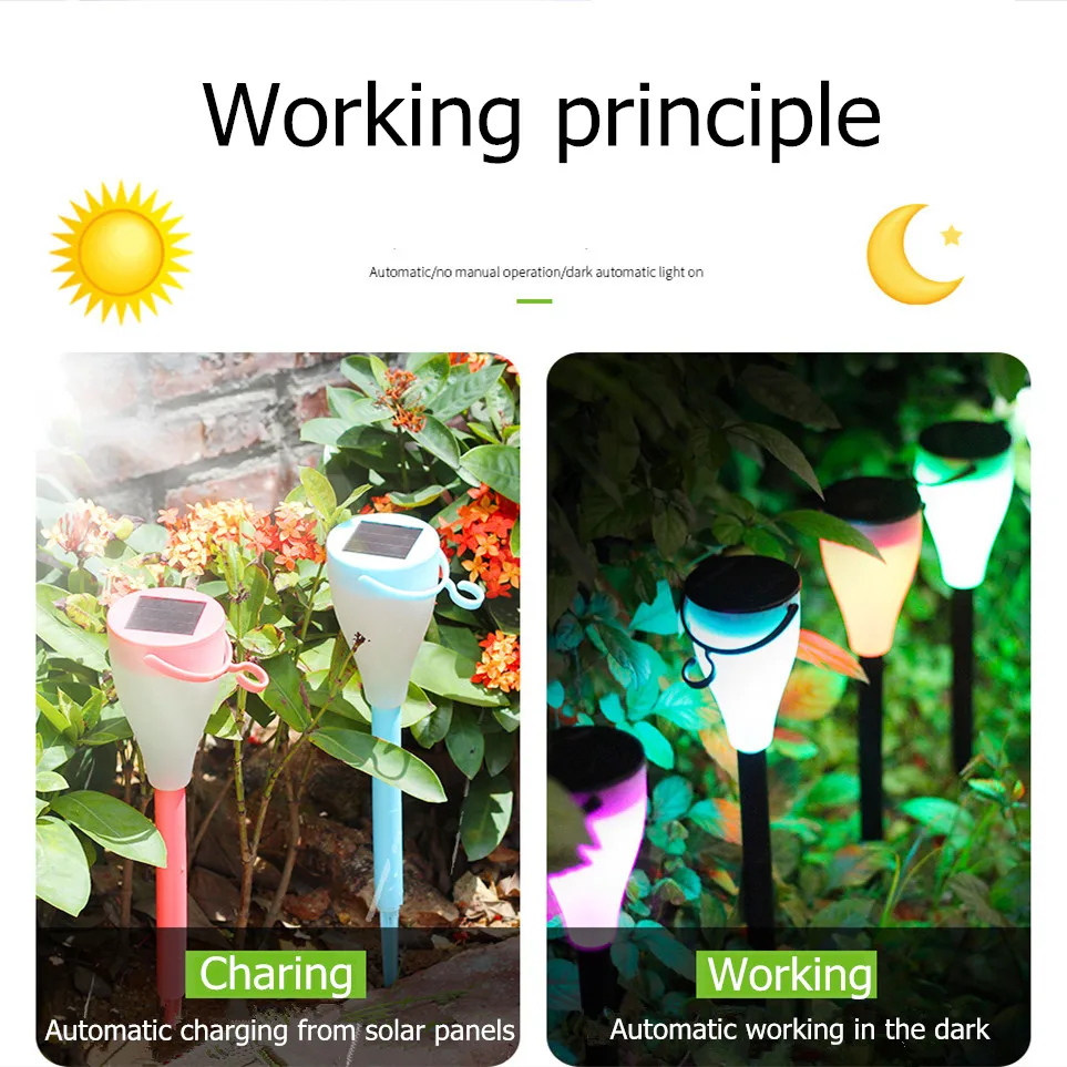 Светодиодный светильник на солнечной батарее s садовая лампа для лужайки 3 режима