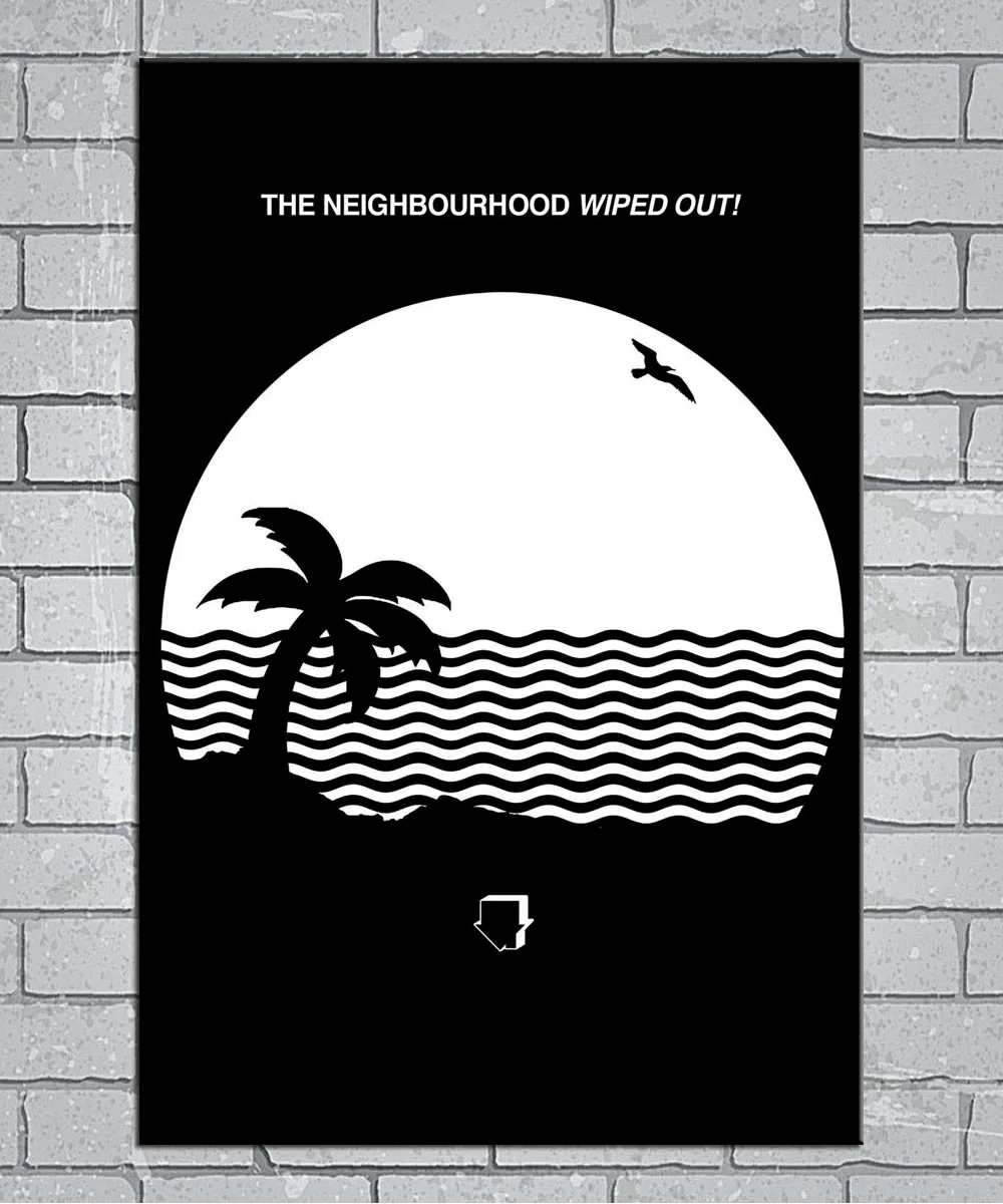 Постер на заказ с изображением рок музыкальной группы The neighbor Hood светлый холст 24x36