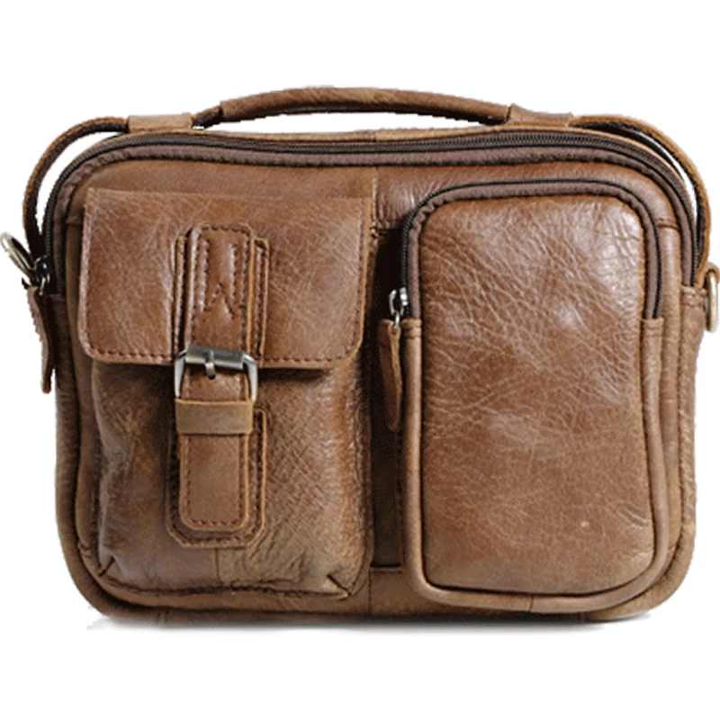 Мужская кожаная сумка ручной работы AETOO Диагональная Сумка на плечо в стиле ретро