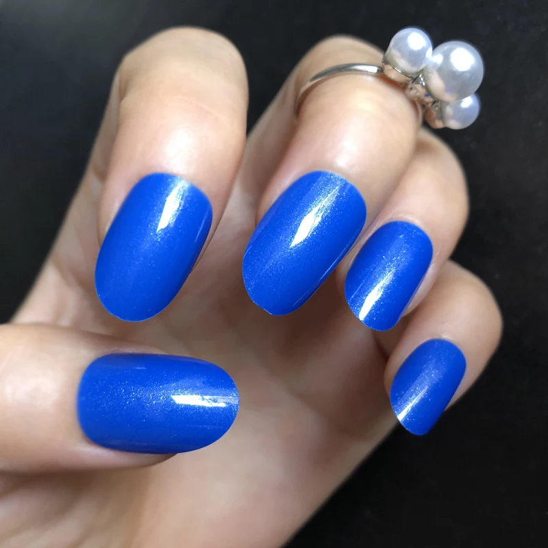 

24pcs Fashion Yellow False Nails Pointed Candy Fake Nails for Daily Wear On the Nail Tree Colors Optional