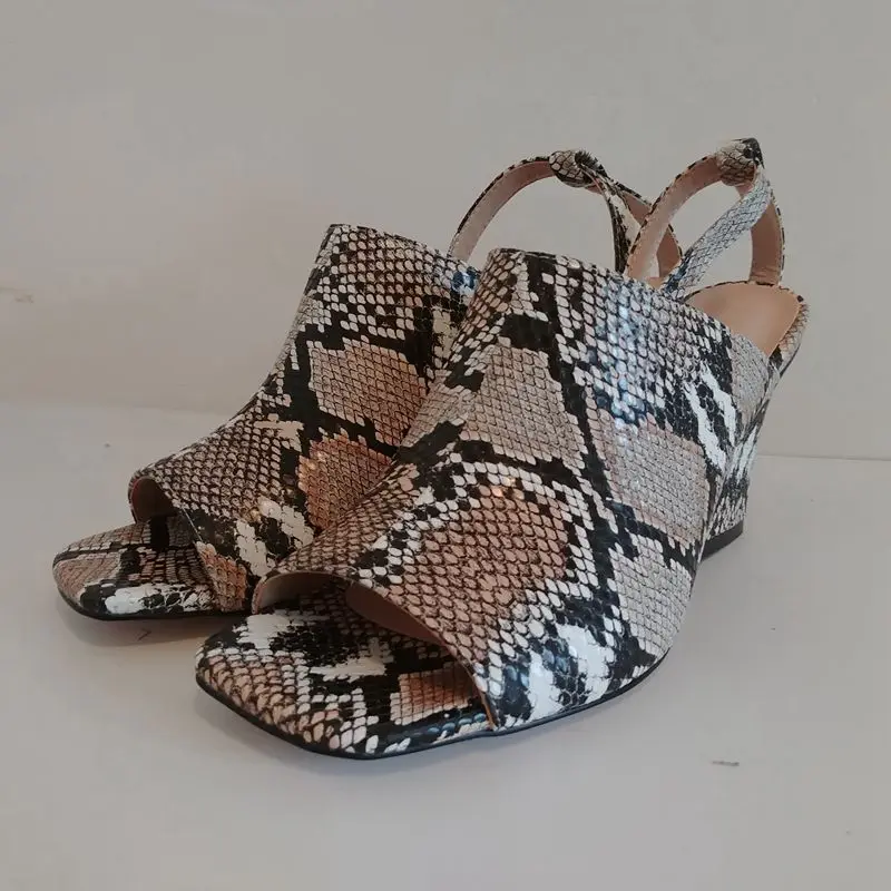 ASILETO Женская змеиная обувь босоножки на высоком каблуке Летние Босоножки с