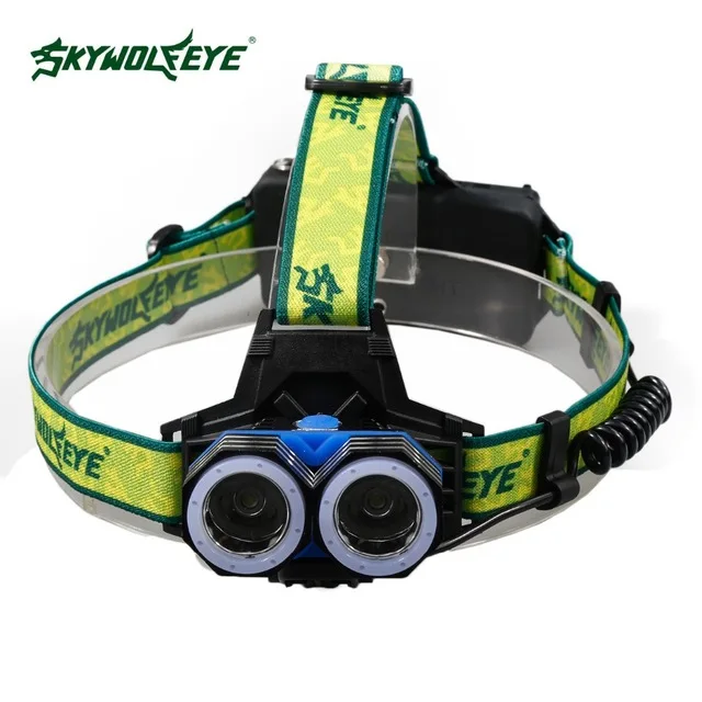 SKYWOLFEYE USB перезаряжаемая фара Высокая яркость Led T6 алюминиевый сплав фонарик 18650
