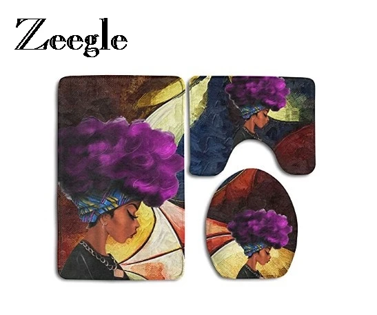 

Zeegle 3 шт. коврики для ванной нескользящий коврик для туалета коврик для ванной фланелевый коврик для унитаза впитывающая крышка Чехлы для ун...