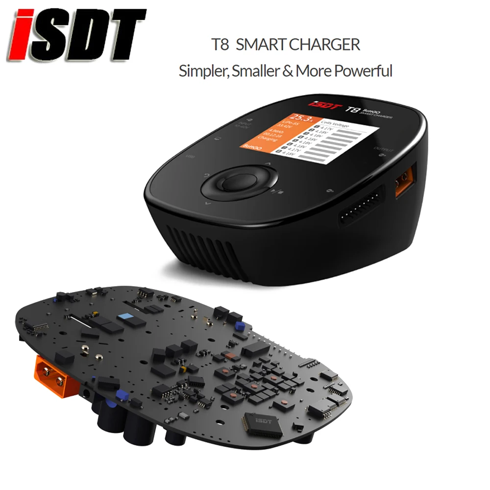 ISDT T8 BattGo 1000 Вт 30A умный балансировочный аккумулятор зарядное устройство для 1-8S Lipo Зарядка аккумулятора для радиоуправляемых моделей Дрон