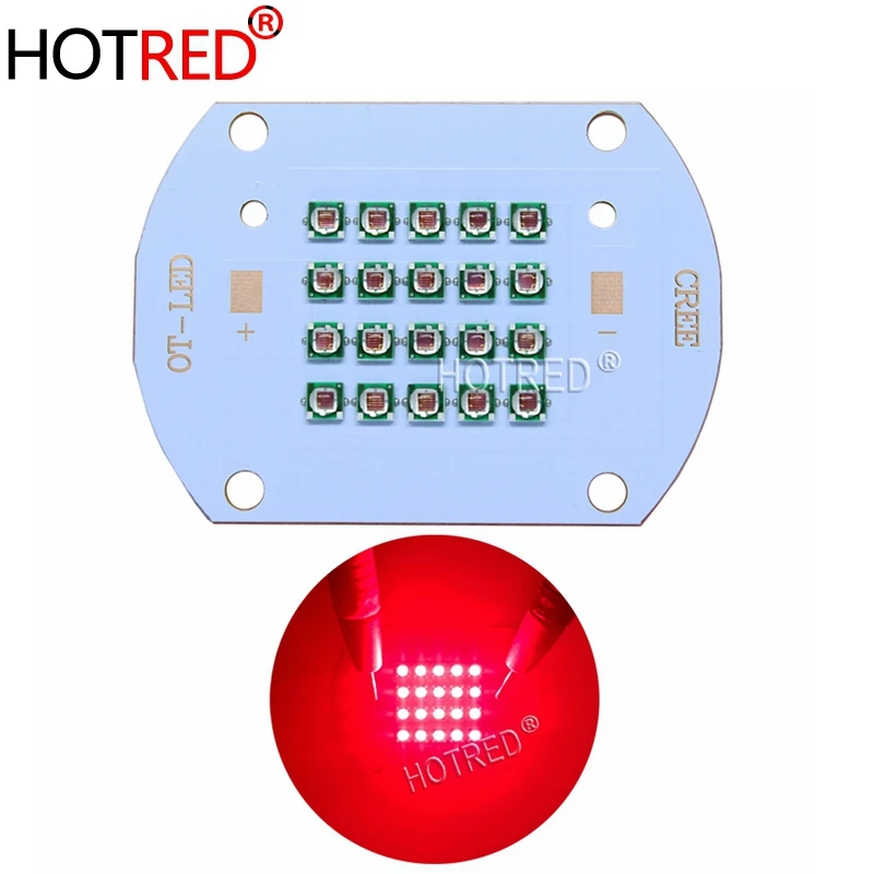 660 Nm Cob Diode Emitter+driver+heatsink+cooler+lens Reflector