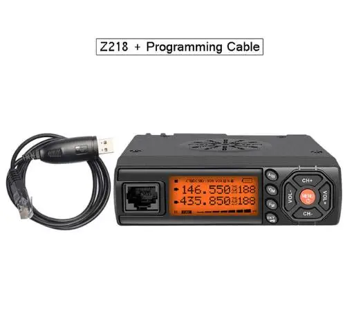 1 Zastone Z218 Мини-Автомобильная рация 10 км 25 Вт Двухдиапазонная VHF/UHF 136-174 МГц 400-470 МГц 128CH мини мобильная радиостанция CB радио - Цвет: 1