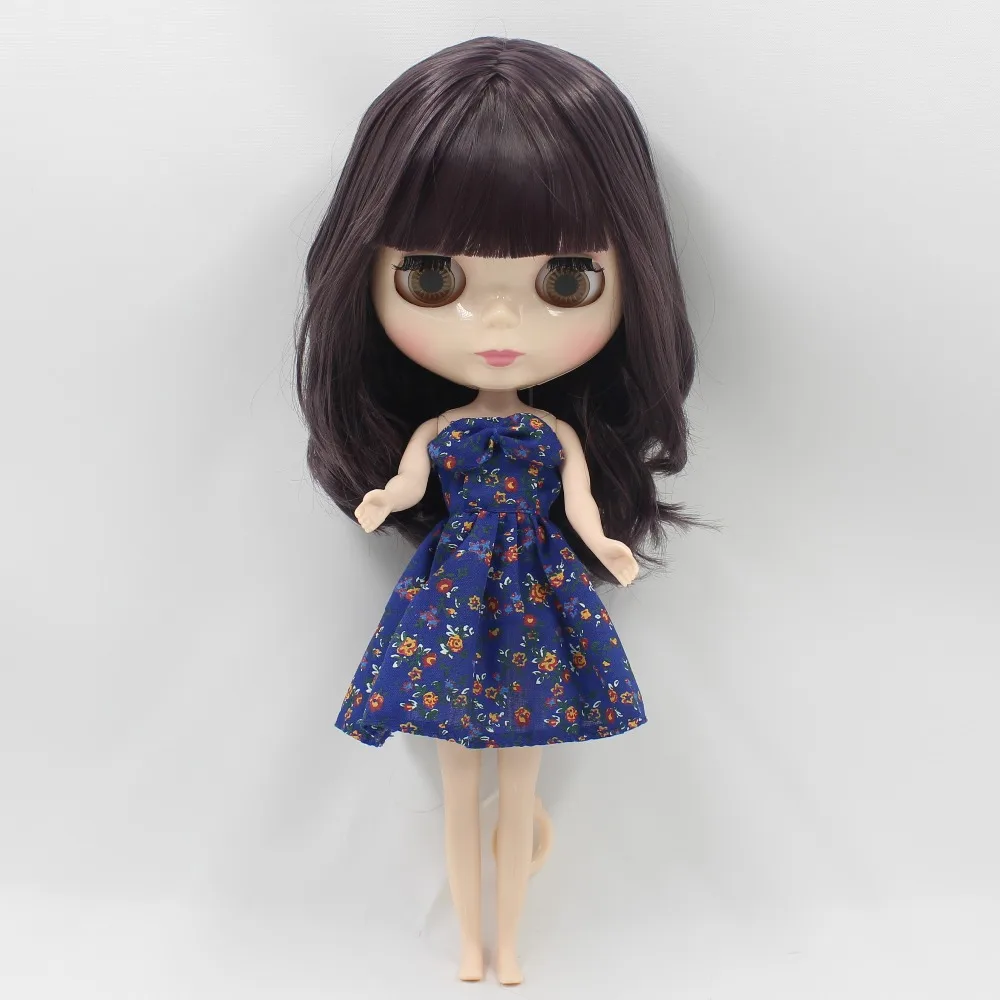 Icy factory шарнирная кукла blyth neo dark purplr hair BL9219 с бахромой/челка нормальное тело 30 см 1/6 подарок сувенир