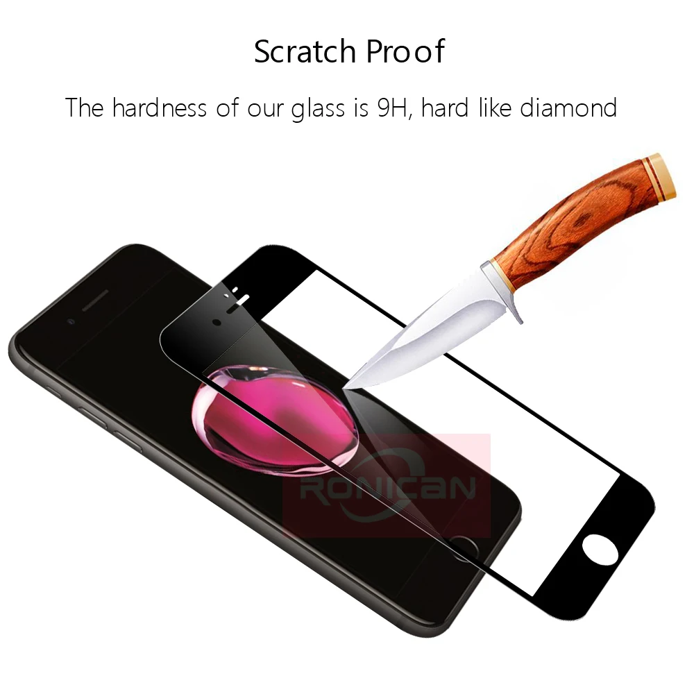 Закаленное 3d-стекло с полным покрытием для iPhone 7 8 Plus Защитная пленка экрана 6 6s 5 5s
