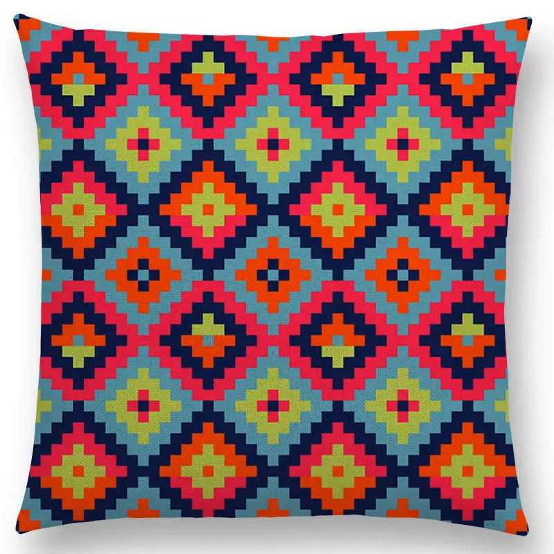 Горячая Распродажа красочный ацтекский геометрический узор племенные принты