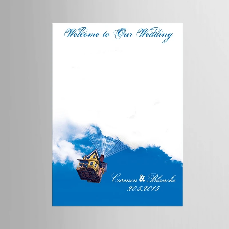 Самодельная фотография искусственного письма Холст Картина Летающий дом