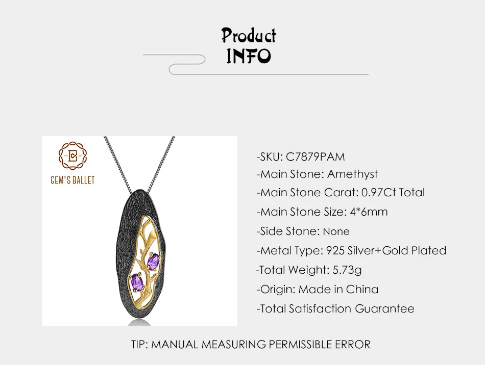 Gem балетки 1.2Ct натуральный гранатовый родолит утверждающий кулон 925 пробы серебро ожередье подвеска ручной работы для Для женщин