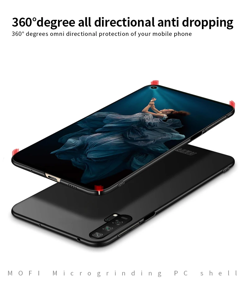 Для huawei Honor 20 Pro чехол MOFI классический матовый полный охват жесткий для крышки