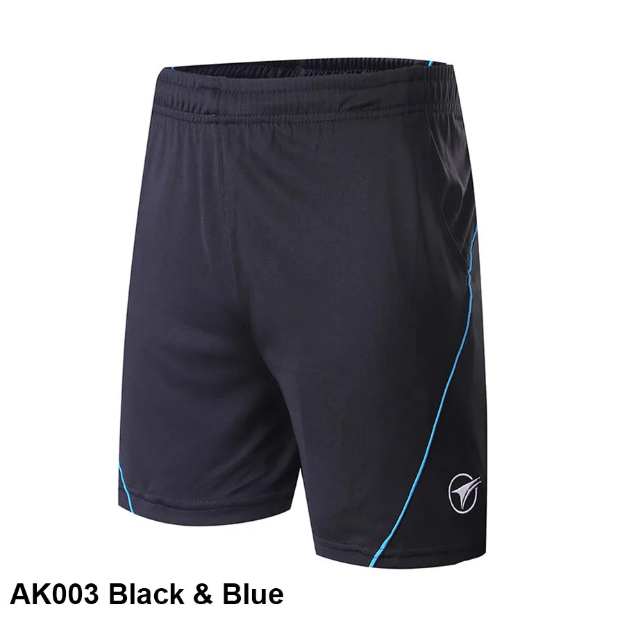 Ak003 Blue Новинка, быстросохнущие мужские спортивные шорты для занятий в тренажерном зале, тренировок, тенниса, бадминтона, настольного тенниса, шорты для фитнеса, бега - Цвет: Ak003 Blue