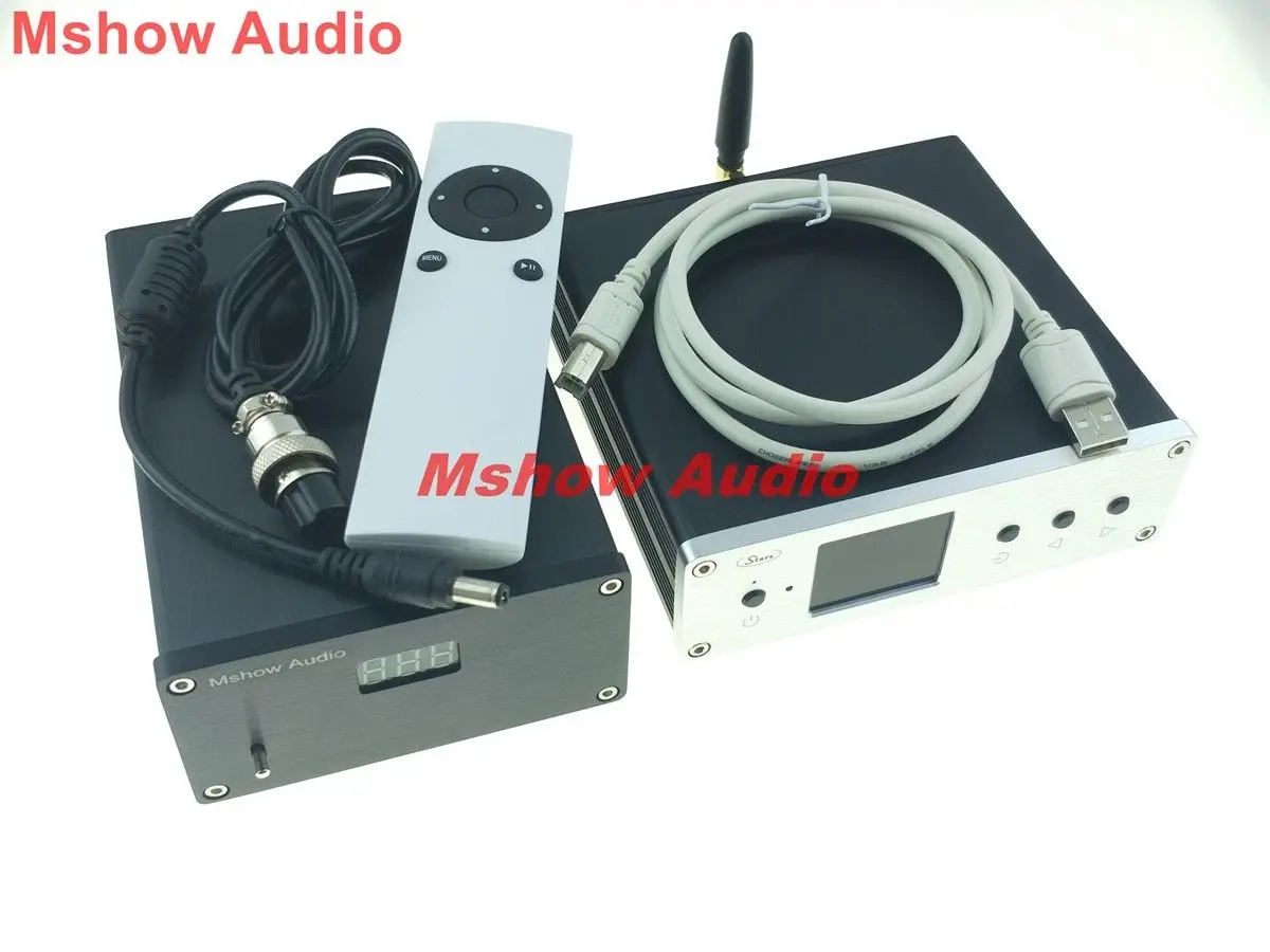 Ustars двойной ES9038Q2M ЦАП аудио XU208 XMOS USB I2S DSD256 с Bluetooth + линейный Мощность