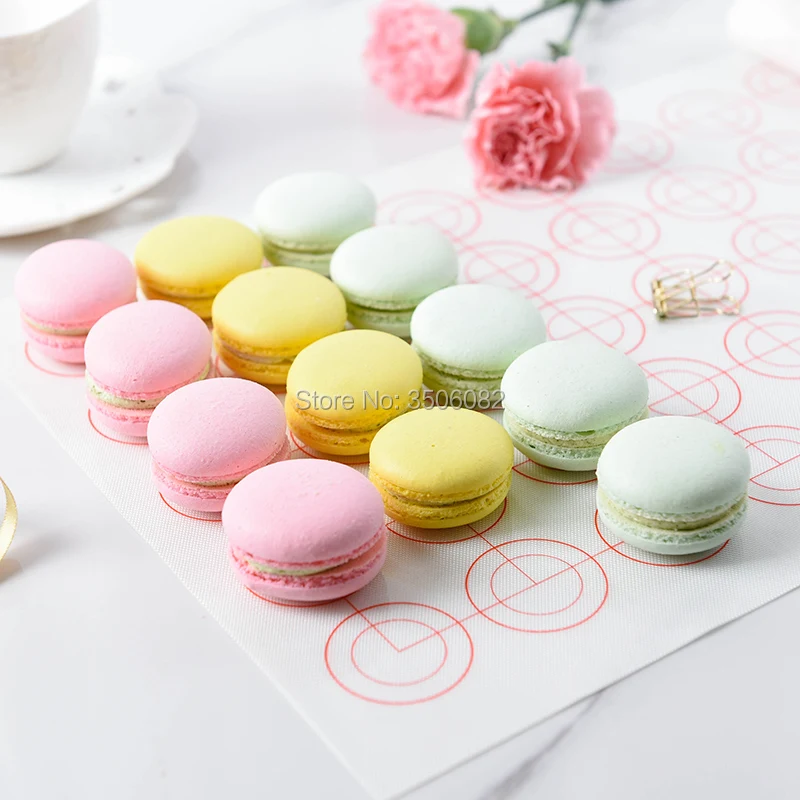 Bakerdream антипригарный Макарон силиконовый коврик для выпечки лист раскатки теста