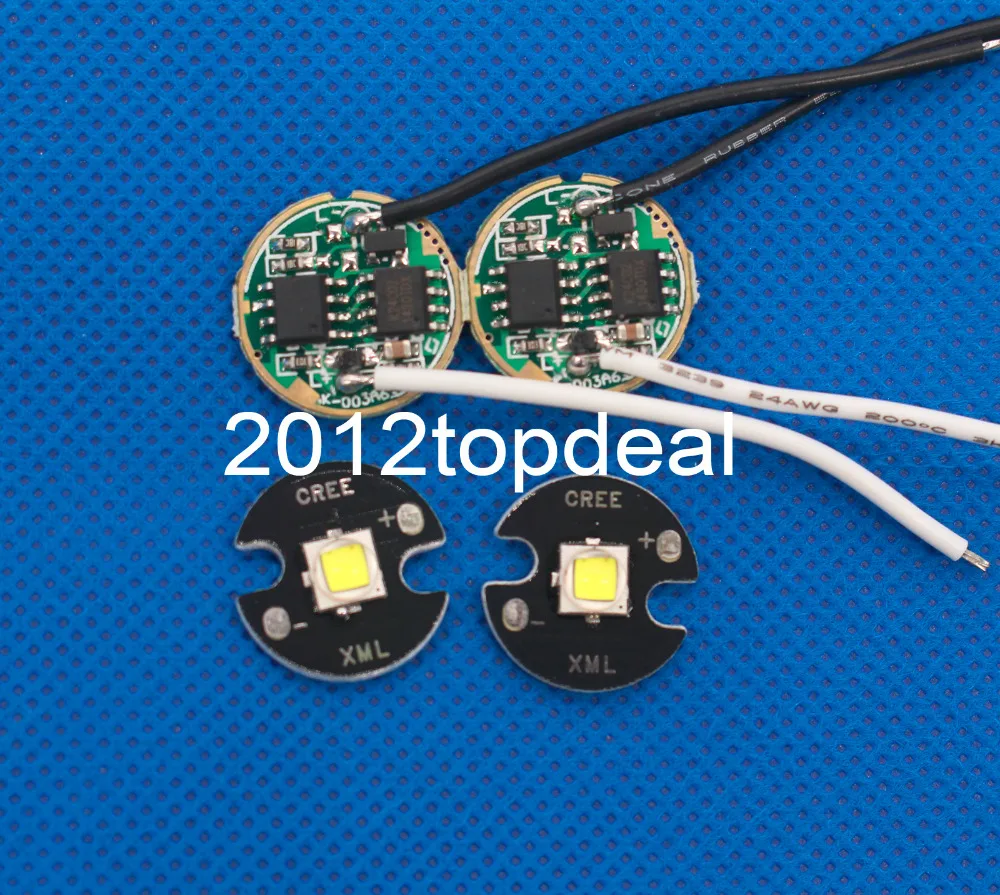 2 комплекта светодиодный эмиттер Cree XML2 10 Вт 16 мм + 3 7 в пост. Тока 5 светодиодный|led