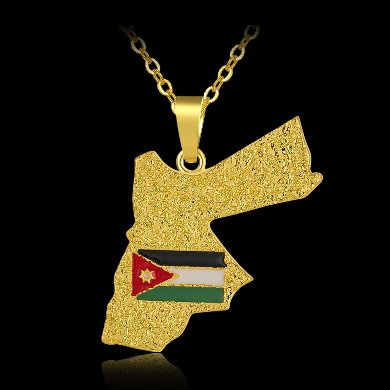 Этнический медальон и кулон в форме флага ожерелье для мужчин/женщин золотой