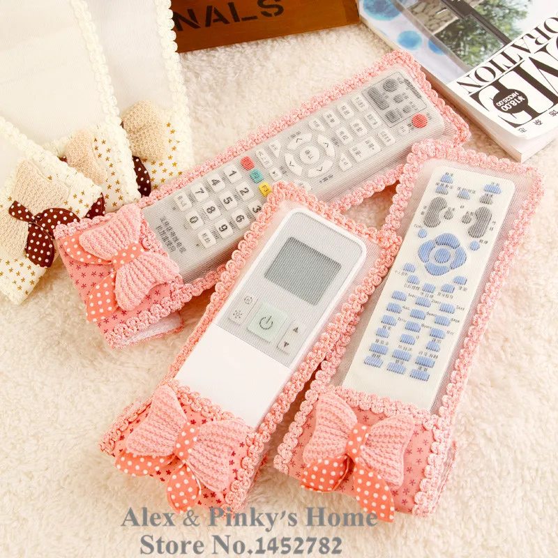 Тканевый защитный чехол с бантом для пульта дистанционного управления