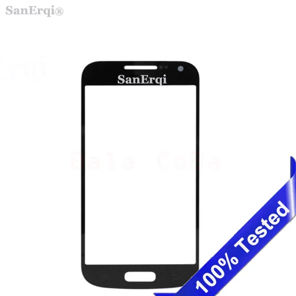 SanErqi 100 шт. Сменное переднее внешнее стекло для Samsung Galaxy S4 i9505 I9500 / mini I9190 i9192 i9195 ЖК