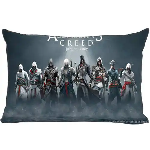 Лучший пользовательский чехол для подушки assassins_creed(1)@ 1 спальня дома прямоугольная Наволочка на молнии(одна сторона)@ 181205-05-01-26