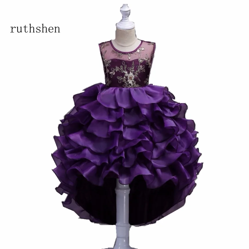 Ruthshen/синие/серые/фиолетовые/зеленые платья с цветочным узором для девочек