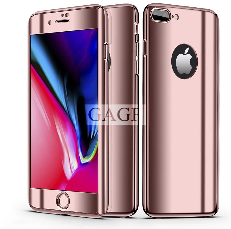 Для iphone XS MAX iphone 6 s 6s плюс 360 полная защита Зеркало чехол для iphone 7 Plus iphone X 10 чехол для Apple 8 XR Coque
