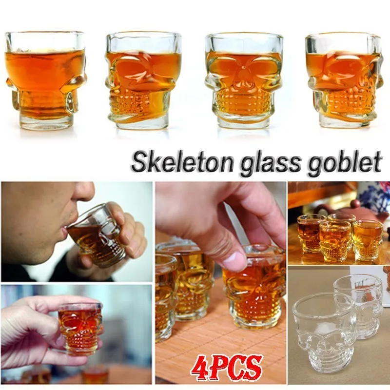 Набор хрустальных стеклянных чашек для водки 4 шт.|vodka cup|crystal glass cupglass cup |