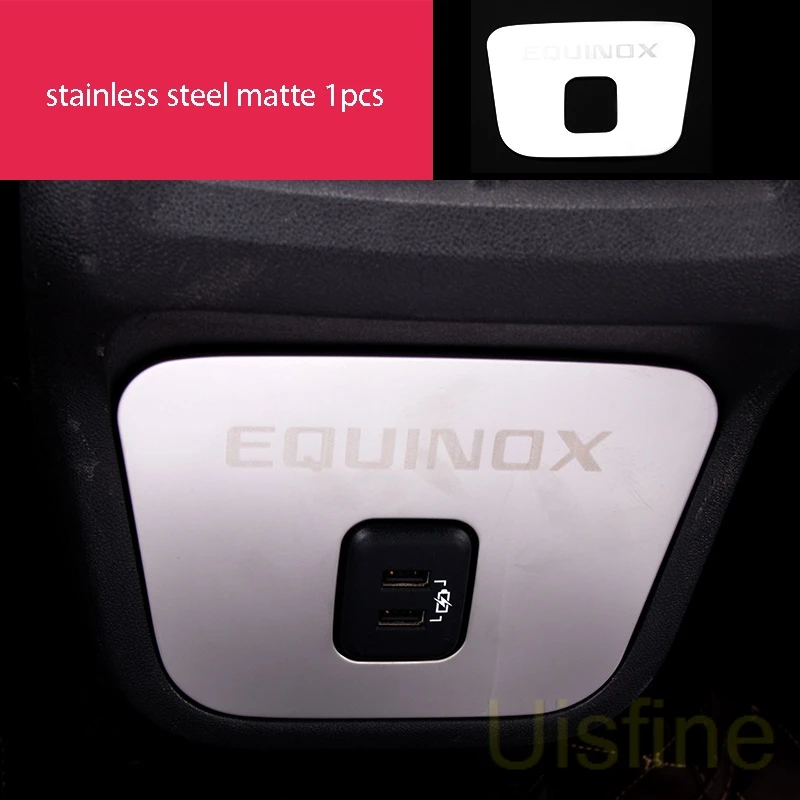 stainless matte 1pcs Матовая Внутренняя подъемная панель из нержавеющей стали, центральное управление, Воздушная розетка, декоративная для Chevrolet Equinox - Цвет: stainless matte 1pcs