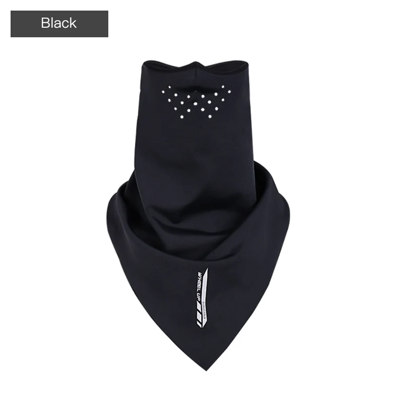 Triangle(black) Зимняя велосипедная маска, треугольная велосипедная бандана, термальная дышащая Спортивная велосипедная маска, повязка на голову для бега, лыжная маска - Цвет: Triangle(black)