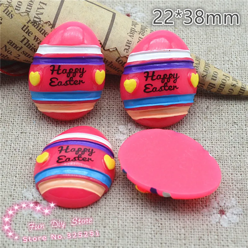 

Новый дизайн, пасхальное яйцо в виде Розы 10 шт./лот 22*38 мм, украшение с плоским основанием, бесплатная доставка R818