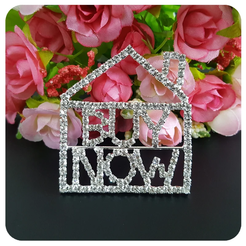 Фантастический дизайн BlingBling кристалл слова Нагрудный значок &quotКупить сейчас
