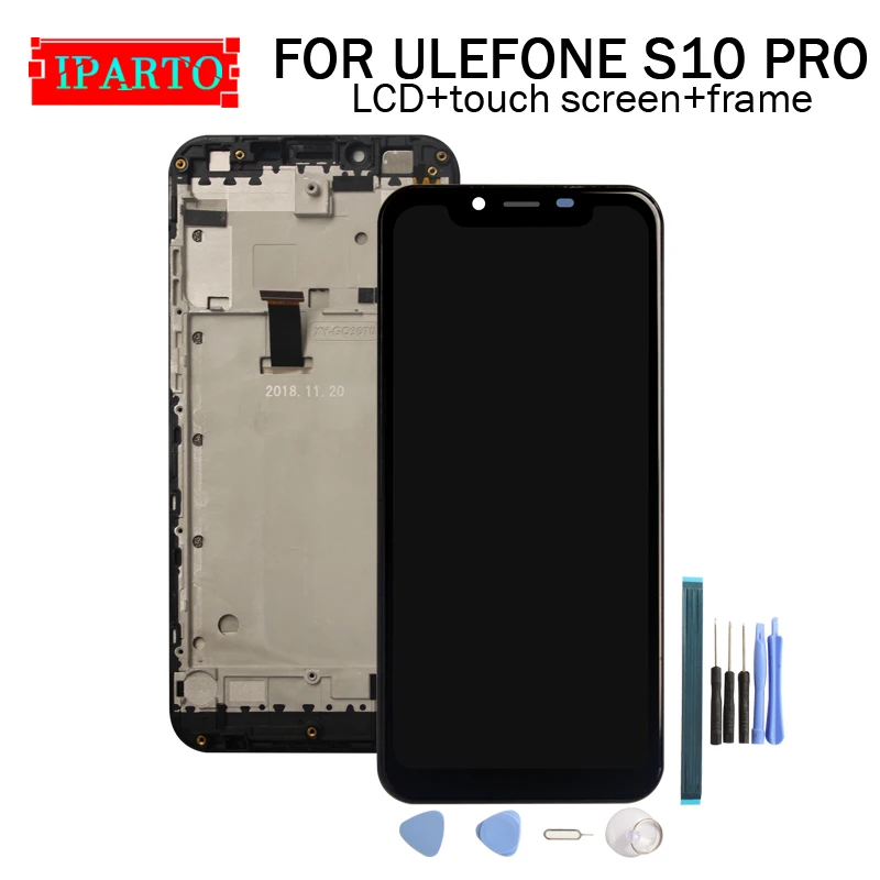 ULEFONE S10 PRO ЖК дисплей + сенсорный экран дигитайзер рамка в сборе 100% Оригинальный
