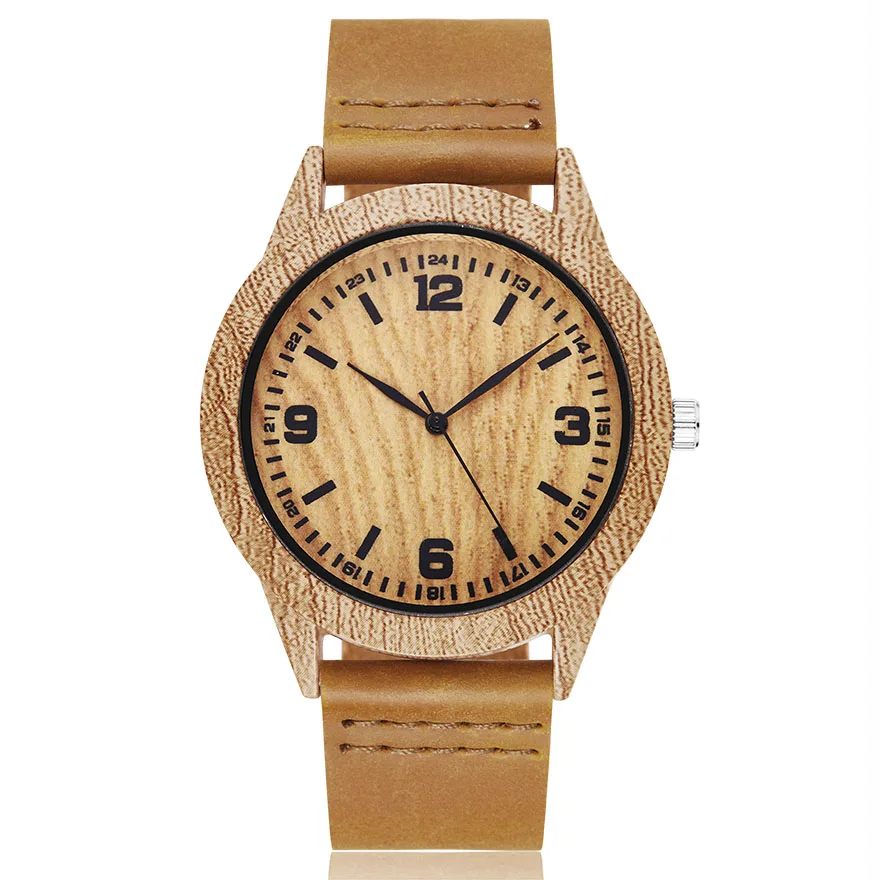 

Animal Imitate Deer Wood Watch Men Women Couple Wristwatch Imitation Wooden Watches Acrylic Case Lover Brown Wrist Clock Reloj