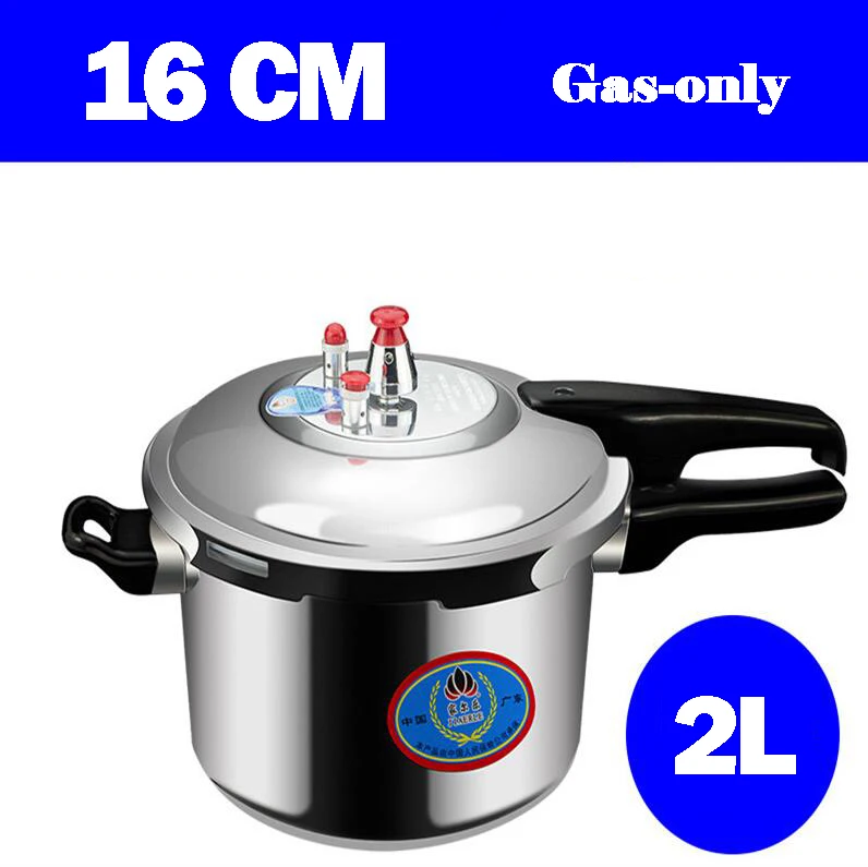 Pressure cooker explosion-proof Stainless steel soup pot kitchen cookware cooking gas induction household commercial saucepan - Цвет: 2L only gas
