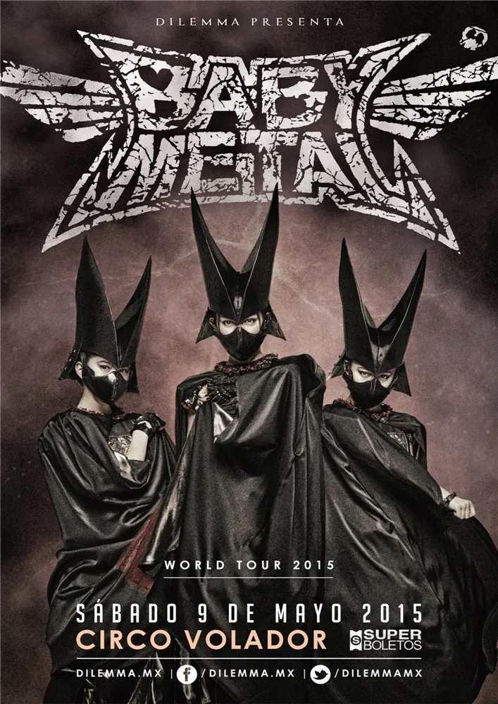 2 BABYMETAL плакат семейная Спальня украшение картина высокой четкости покрытая бумага Плакат Бар Кафе спальня наклейки на стену - Цвет: 2