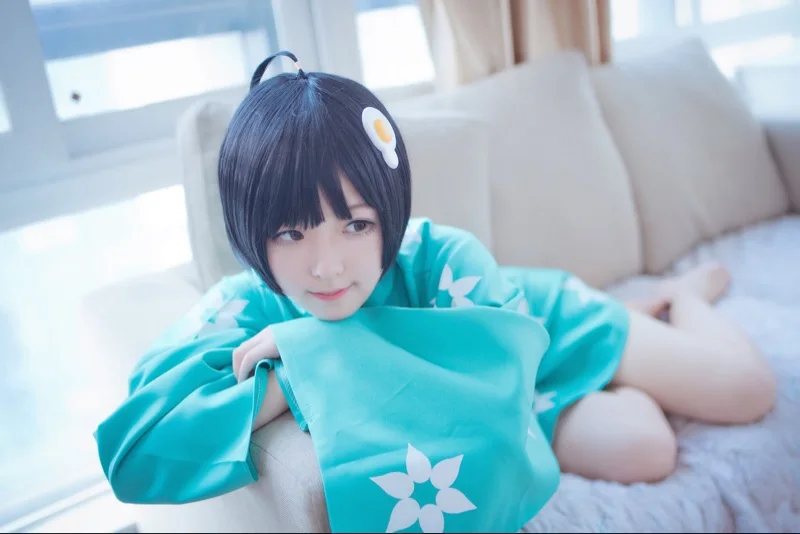 [Фото] + яйцо Pin парик Аниме Bakemonogatari Araragi Tsukihi летнее кимоно Маскарадная мантия на