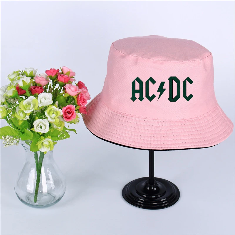 Логотип ACDC летняя шляпа Женская Мужская Панама логотип дизайн плоский