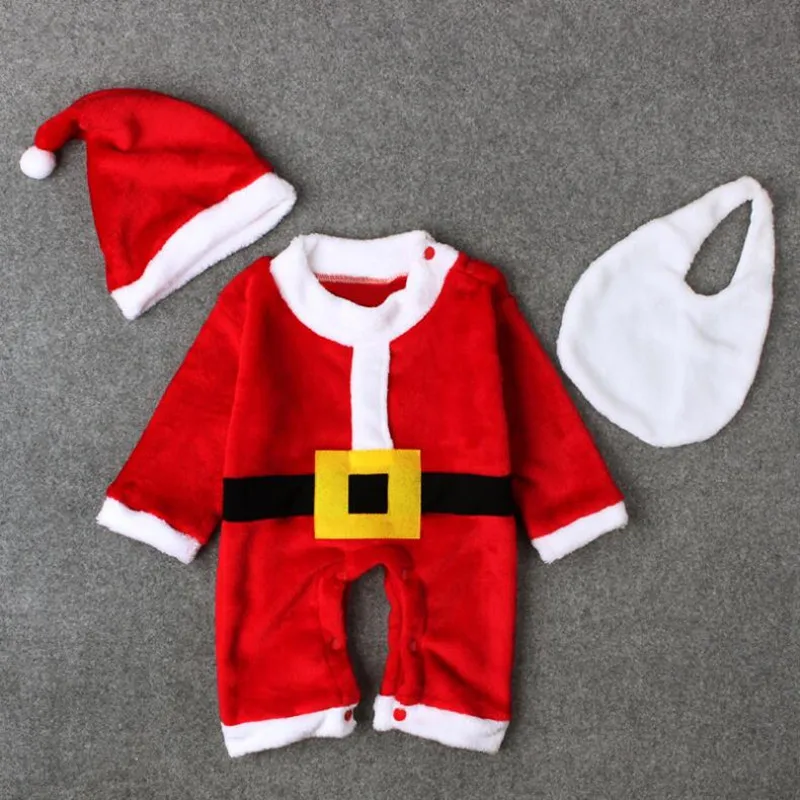 Newborn Baby Santa Claus Costume Kid Children Long Sleeves Jumpsuits Xmas Party Dress Halloween Christmas|santa claus costume|costumes christmasparty