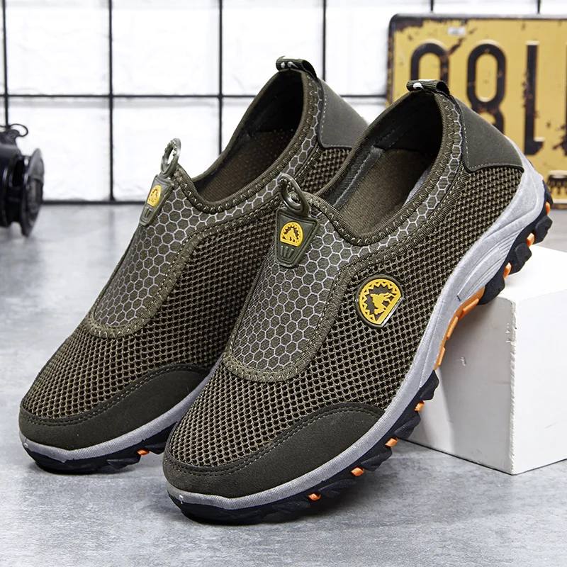 2019 летние Нескользящие сетки Спортивная обувь Для мужчин из воздухопроницаемая