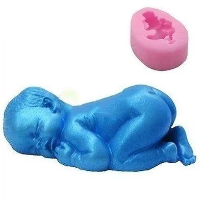Помадка формы 3D Милые в форме спящего младенца силиконовые для мыла ручной