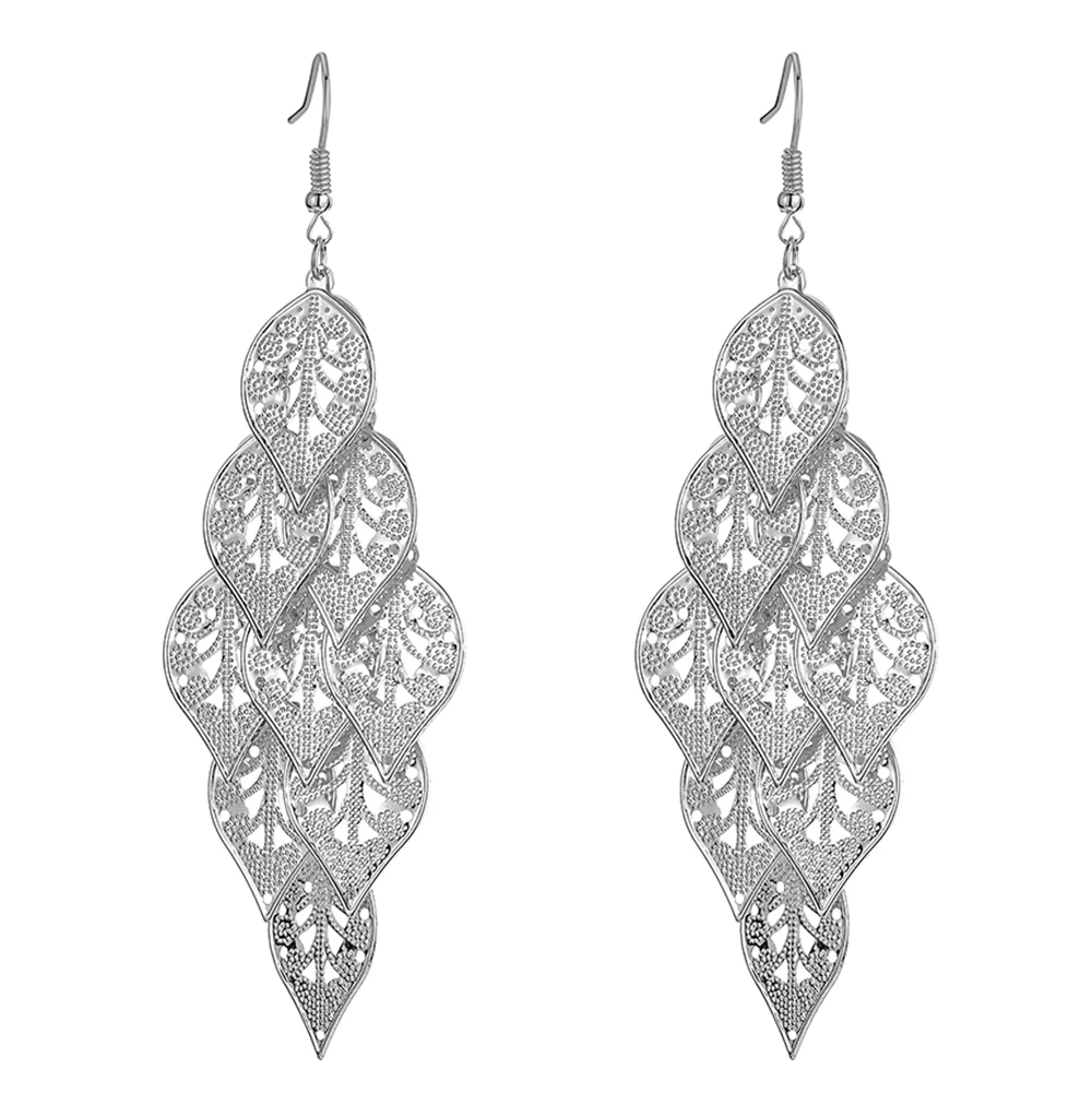 Женские серьги с длинными подвесками уникальные в готическом стиле