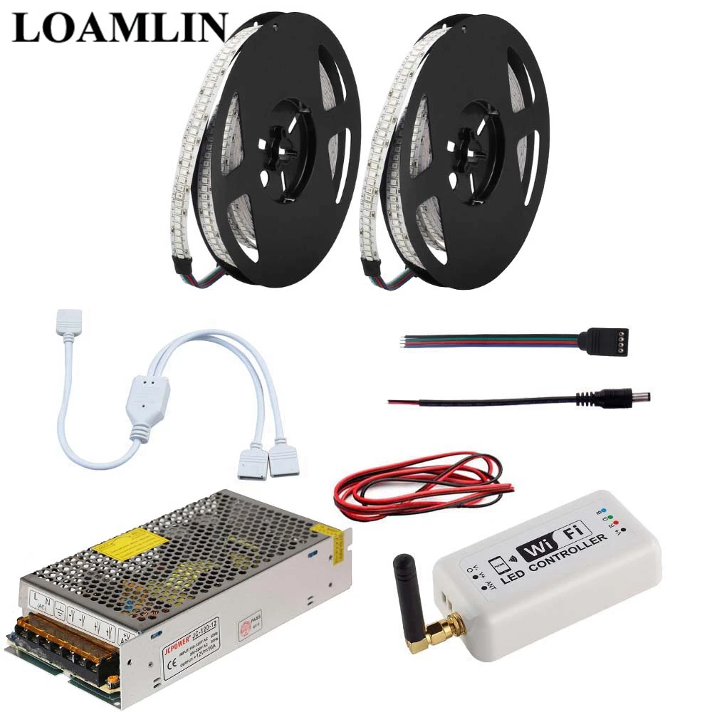 5 м 10 15 20 2835SMD 234 светодиодов/м RGB Светодиодная лента с WIFI Led контроллером DC12V