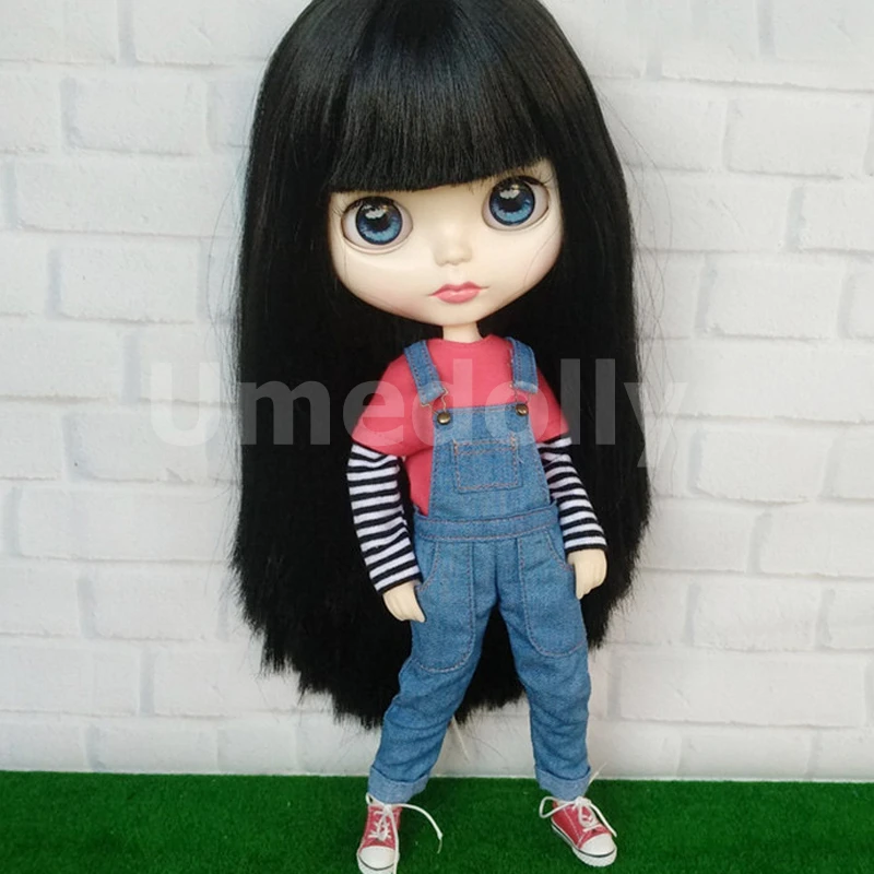 1 шт., модная одежда Blyth Doll, футболки, Комбинезоны для 1/6 BJD, Azone S, OB24, Одежда для куклы-Барби, комбинезон, аксессуары